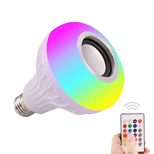 Preisvergleich Produktbild Ballylelly Smart Music Glühbirne LED Bunte Lautsprecherbirne E27 Drahtlose Fernbedienung Audio-Birne 12W 220V RGB-Glühbirne Light Music Player