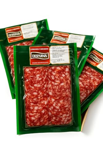 Salchichón Ibérico de Bellota 50% Raza Ibérica loncheado. Salchichón Bellota Ibérico loncheado envasado al vacío. Contiene 5 sobres x 100 grs (500g) Embutidos ibéricos. Salchichón Ibérico Salamanca.