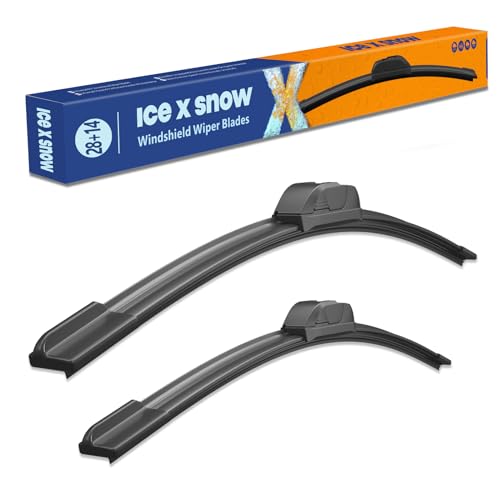 Image of 28 inch+14 inch Silicone Wiper Blades Oem Quality Premium All Seasons Windshield Wiper Blades (Pack of 2)