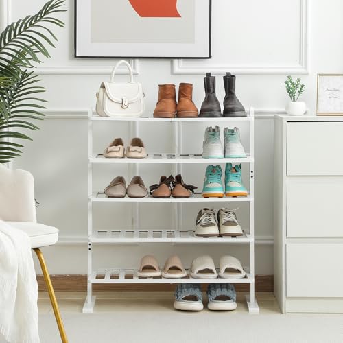 Organizador de Zapatos de Bambú de 5 Niveles por $19.99 (50% de descuento)