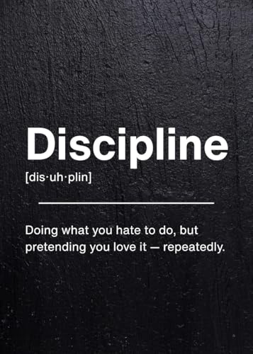 Discipline Funny Definition Metal Tin Sign, 8x12 Inch, Wall Art