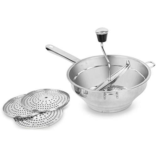 Fábrica de alimentos,Moinho de alimentos de aço inoxidável com 3 discos de moagem Purê de alimentos