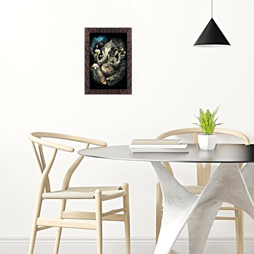 Image of Indianara Lord Ganesha Painting With Frame 13 Inches X 10 Inches