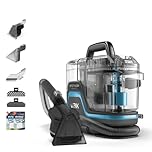 Vax SpotWash Home and Pet Spot Cleaner, Upholstery, Sofa, Stairs, Home, Car, Rug, Stain Cleaning Small Handheld Shampooer Machine, Additional Solution, SpinScrub and Tools, 4.5kg, Grey/Cyan, CDSW-MPDP