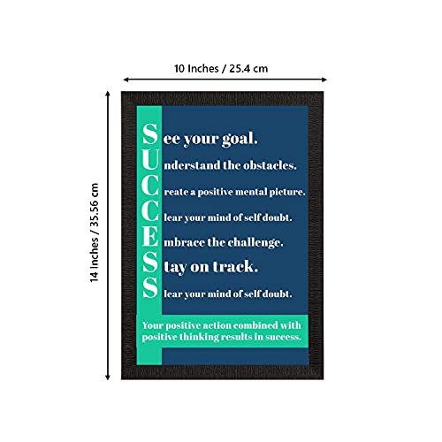 Image of eCraftIndia inchSuccess Motivational Quote Painting Digital Printed Wall Art For Office, Home, Study Room, Gym, School, College, Institute, Classroom Decor - Great Gift For Students And Entrepreneurs