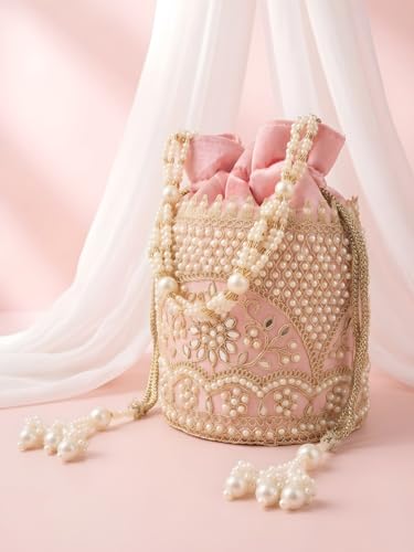 Image of Adiva Potli Handbags For Women | Potli Bags For Ladies For Wedding | Potli Bags For Women | Wedding Bags For Woman | Batwa Potlis Hand Bag | Designer Potli Bag For Ladies For Marriage