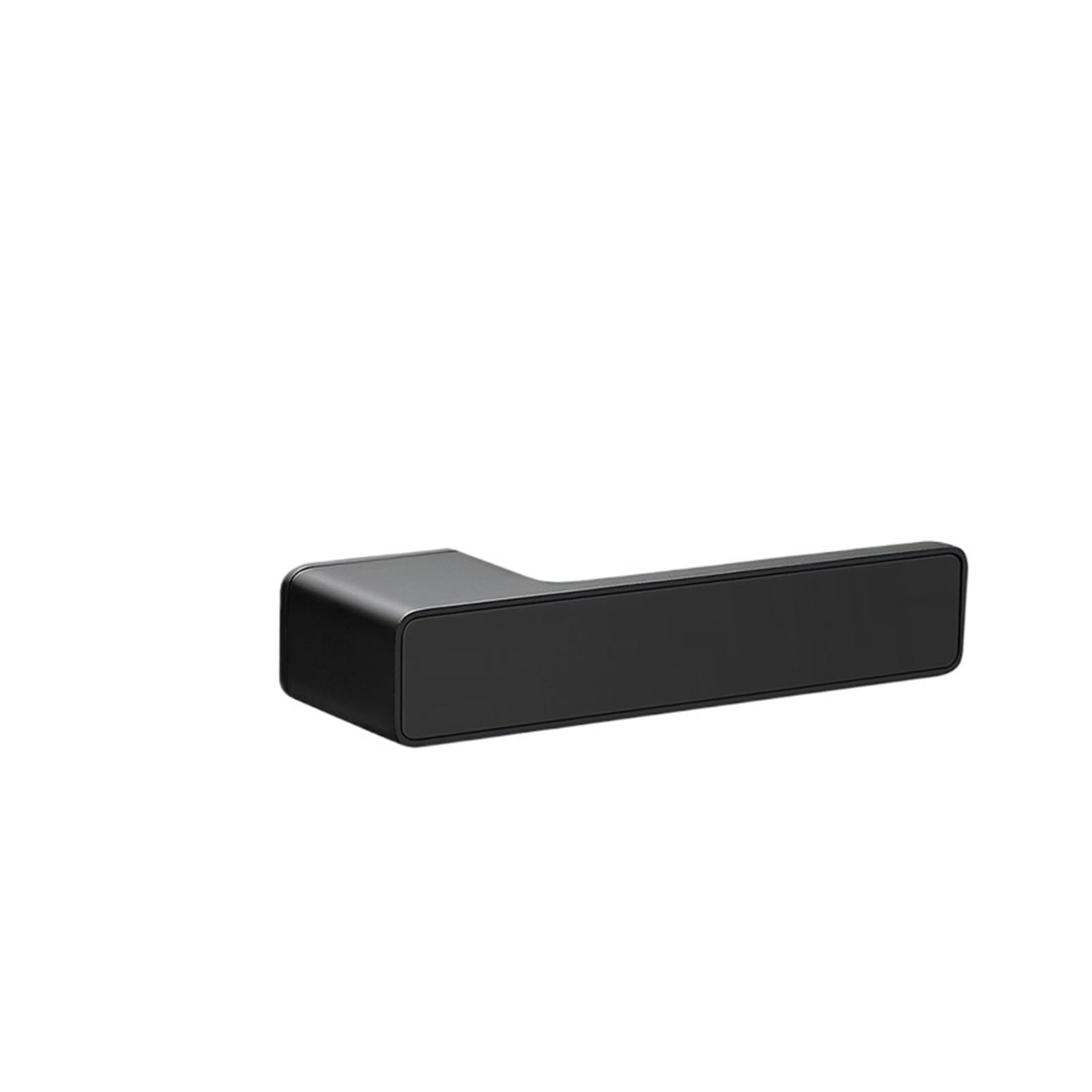 ZONSHJDKR Minimalist Magnetic Ecological Door Lock Indoor Silent Home Bedroom Living Room Invisible Zinc Alloy Wooden Handle(Square Handle Black 2)