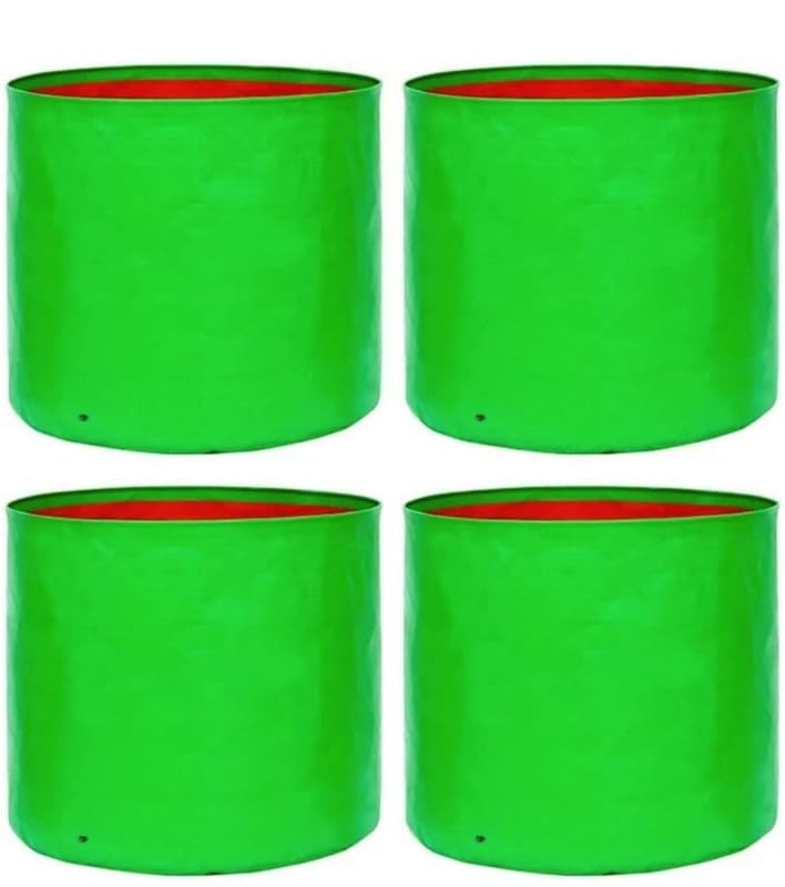 GLORITA Organics HDPE 250 GSM Grow Bag for Plants | 15 x 15 Inch Heavy Duty Reusable Garden Planter Bags for Terrace, Balc...