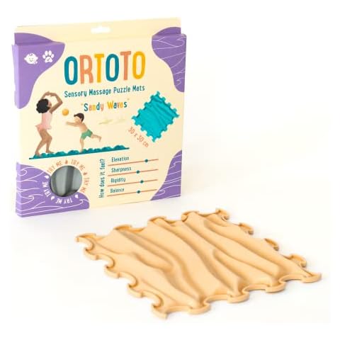 ORTOTO Single Sensory Massage Mat, Puzzle mat, Orthoepedic - Manual Massage Mat (Caramel Milk) Cover