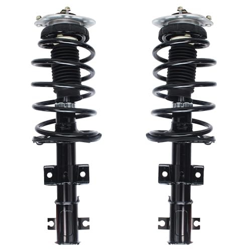 Image of Detroit Axle - 8pc Front Suspension Kit for Volvo S60 S80 V70, 2 Ready Struts w /Coil Spring Assembly 2 Sway Bars 2 Outer Tie Rod Ends 2 Lower Ball Joints 2001 2002 2003 2004 2005 2006 Replacement