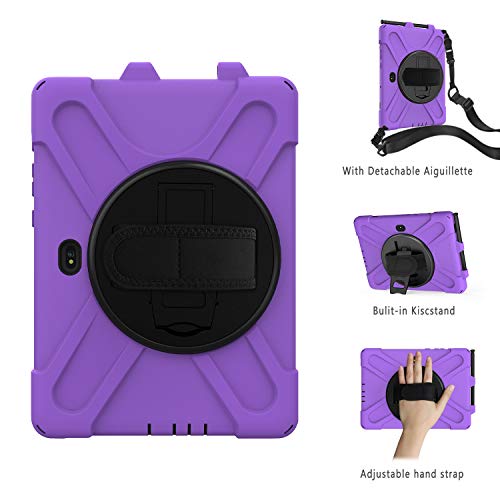 Étui robuste Samsung Galaxy Tab Active 4 Pro violet avec sangle et support