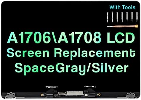 XIMIELEC Screen Replacement for MacBook Pro 13.3" A1706 A1708 Late 2016 Mid 2017 Retina LCD Display Assembly 2560x1600 EMC 3071 EMC 3163 EMC 2978 EMC 3164 (Space Gray)