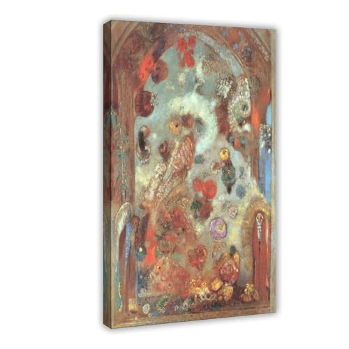 Impression sur toile vitrail Odilon Redon tableau salon bureau 30x45 cm