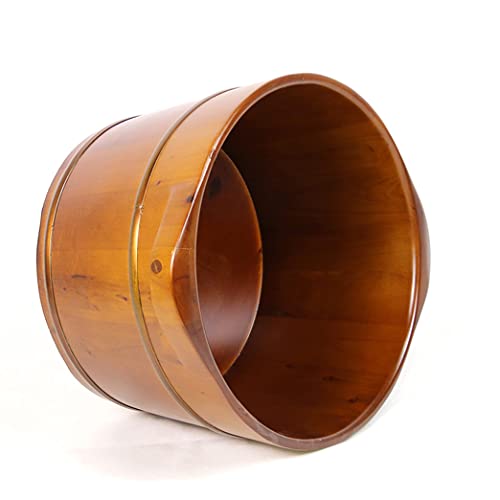Tina de spa para pies de madera maciza de roble miniatura 4