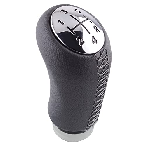 Gear Knob 5 Speed Gear Shift Knob Stick Head Car Gear Shift Lever Handle Universal Fit Use For RENAULT Laguna Megane 2 Clio 3 Scenic 2 Car Gear Shift Knob (Color Name : Gary Line)