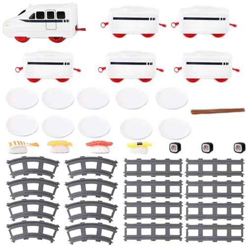 Train à sushis rotatif pour table de dîner et grand buffet de fête convivial