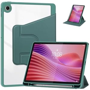 YRH for Lenovo Tab 10.1 Case 2025 (TB311FU), 360 Degree Rotating Stand Protective Cover Case for Lenovo 10.1 inch Tablet (Dark Green)