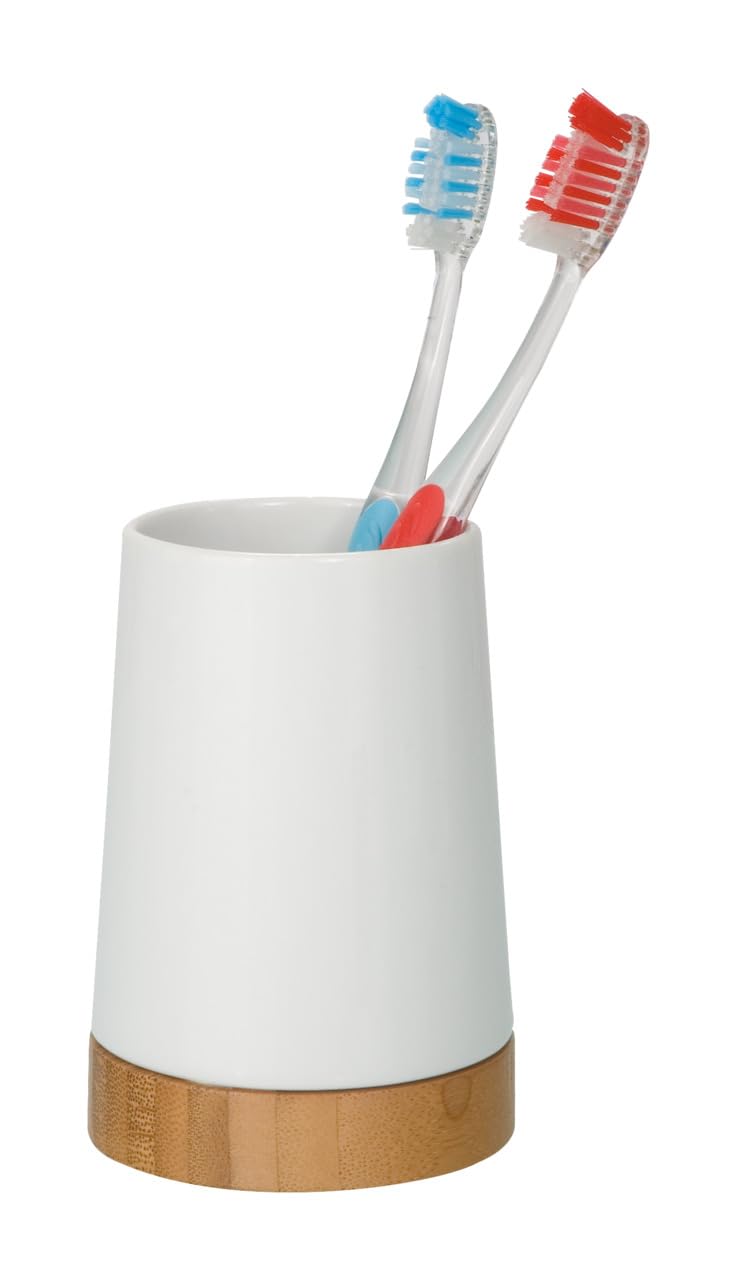 Wenko 17675100 kubek do szczoteczki do zębów, bambus - ceramiczny