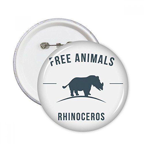 Badge rhinocéros dessin animé bleu lot de 5 pièces XL une idée cadeau originale pour anniversaire