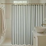 Beautiful Striped Boho Shower Curtain for Your Bathroom - Stylish 72”x72” Sage Green Curtain That Fits Perfectly with Any Bath Decor - Modern & Elegant, Ideal for Brightening Up Your Bathroom at Home