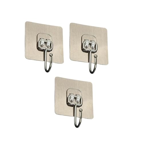 ACQUASO Self Adhesive Heavy Duty Golden Hook Hanger Back Sticker only no Hook | Waterproof Strong Sticky Hooks | Removable & Reusable, Rustproof | Perfect for Kitchen, Home, Office(Pack of 1)