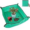 Plant Repotting Mat for Indoor Plants Potting Soil Mix, Waterproof Plant Repotting Tray, Potting Mat Gardening Tray for Indoor Potting Succulents Cactus Orchid Pots (26.8″ x 26.8″)