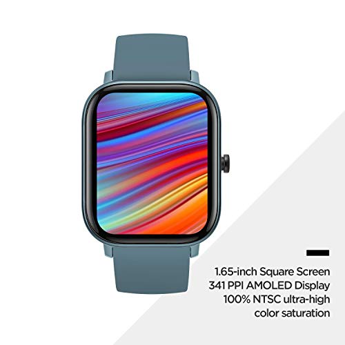 Amazfit Smartwatch GTS Fitness com monitor de frequência cardíaca, duração da bateria de 14 dias, co