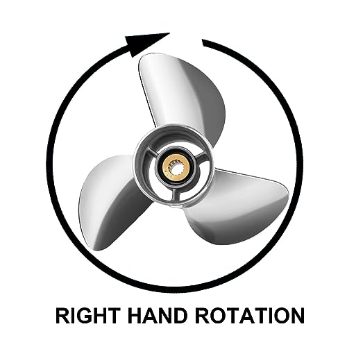 Image of VIF Jason Marine OEM Upgrade Stainless Steel Boat Propeller Compatible with Yamaha 150hp 175hp 200hp 220hp 225hp 250hp F150 F175 F200 F225 Outboard Engines,15 Spline Tooth