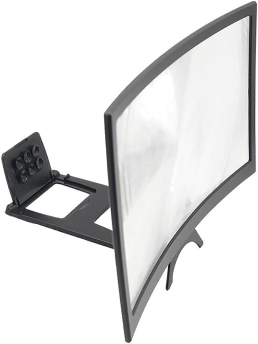 12-inch Foldable Curved Phone Screen Magnifier Stand High-Definition Mobile Screen Amplifier Holder Compatible with Smartphones for Movies and Gaming
