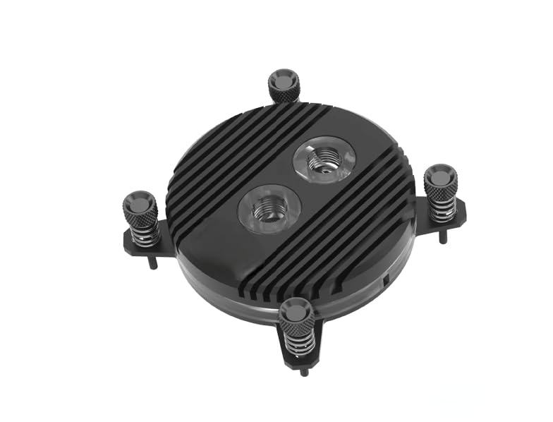 CYBERHAWK CPU Water Block for Gaming Liquid Cooling PC, RGB Lighting, Compatible with Intel 115X, X299, 1700, Colour Black and White (Black)