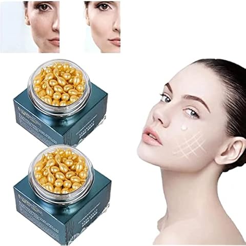Snake Venom Extract Serum Capsule Anti-wrinkle Anti-aging, Fullerene Sheep Placenta Intensive Facial Serum, Skin Brightening Hydrating Firming Lifting (2pcs) Cover