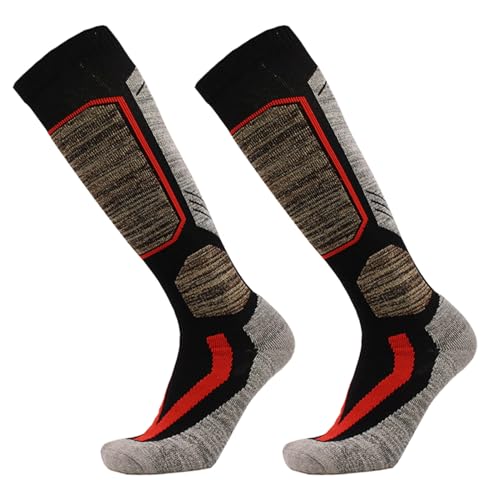 Socks,1 Pair Ski Socks Warm Winter Cotton Ski Socks for Skiing & Snowboarding, Non-Slip Knee-high Ski Calf Socks