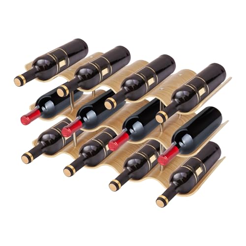 Soporte para botellas de madera de 3 niveles para 12 botellas miniatura 1