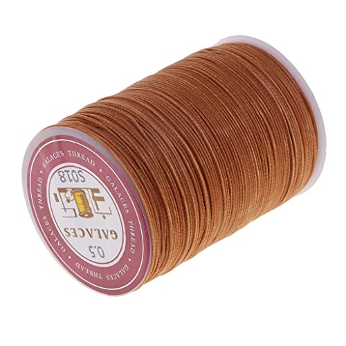 kowaku 130m 0.5mm Round Wax Tape Jewelry Tape Waxed Cord - Brown, as described