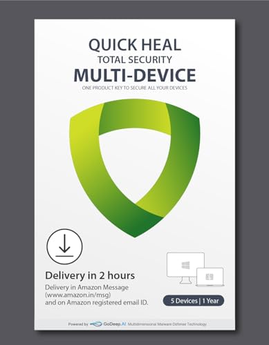 Quick Heal Total Security Multi Device 1 Year 5 Devices SINGLE KE...