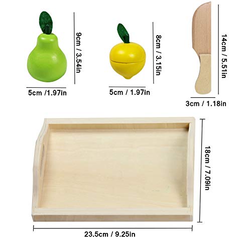 Mango Town Holz Obst Gemüse Spielzeug Kinderküche Zubehoer Spielzeug Kaufladen Holz Kaufmannsladen Zubehör Schneiden aus… – Bild 7