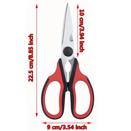 KYDIFS Left Handed Scissors Kitchen Shears for Adult, All Purpose Heavy Duty Meat Scissors Poultry Shears - Image 5