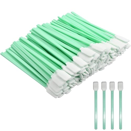 Bastoncillos Limpieza De Espuma, Espuma de Limpieza Varillas de Hisopos, Bastoncillos de Algodón Rectangulares, Bastoncillos de Espuma para Impresora de Inyección de Tinta, Cámara, 30 Piezas