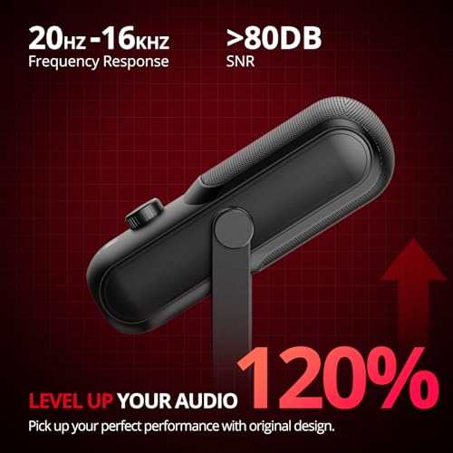 Microphone USB C GVM : micro à condensateur avec bouton mute pour PC - 2