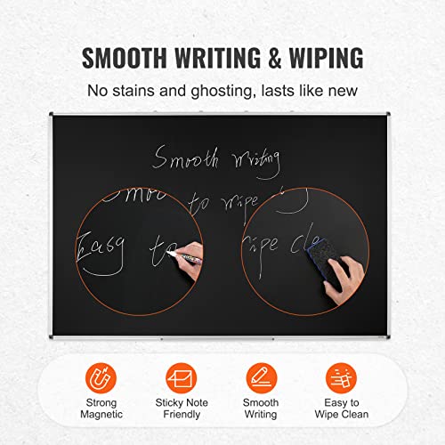 Vevor Large Magnetic Chalk Board, 72'' X 48'' Wall Mounted Aluminium Framed Blackboard With Pen Tray For Home, School And Office #TOP2