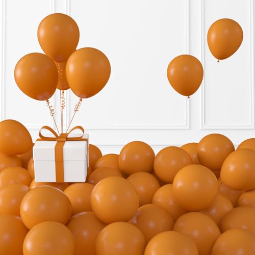 Image of KALOR Retro Orange Balloons,100 Pcs 5 Inch Mini Matte Latex Balloons for Balloon Garland Arch, Birthday Decoration, Wedding Party, Baby Shower Decorations