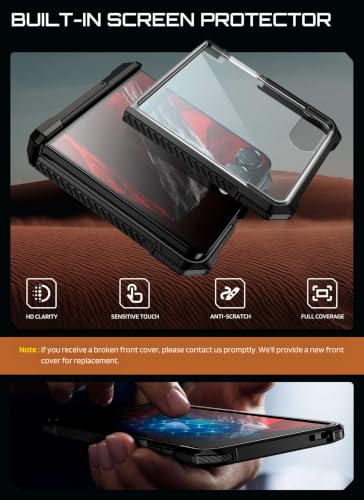 SUPCASE for Samsung Galaxy Z Flip 8 Case with Built-in Kickstand, Black