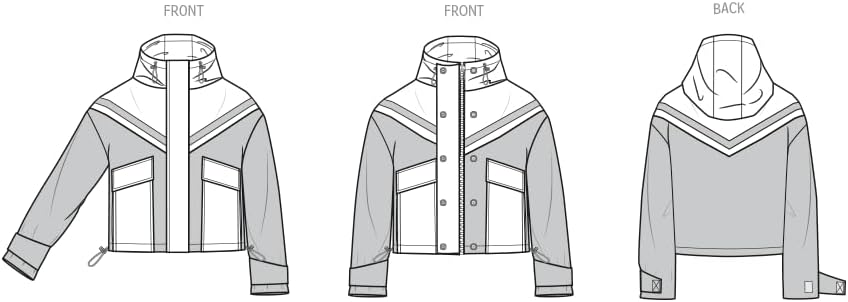 Know Me ME2099A Children's and Misses' Hooded Jacket Sewing Pattern Packet by The Stitch Fitz, Design Code ME2099, Sizes Sizes S - L/S - XL