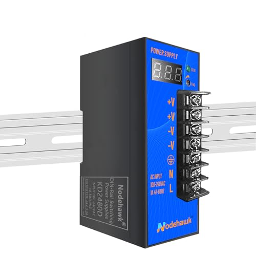 Image of 24V Switching Power Supply AC 110-240V to DC 24V Din Rail Power Supply Highly efficient and Dual Output Power Conversion for 3D Printer Motor Monitoring Relay Lighting Equipment,3.3A 80W
