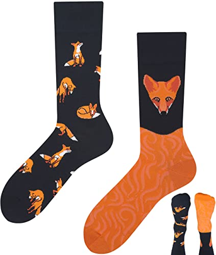 TODO Colours Funny Socks for Men Women - Cool and Crazy Socks Novelty Gifts - Fancy Designs (Fox 43)