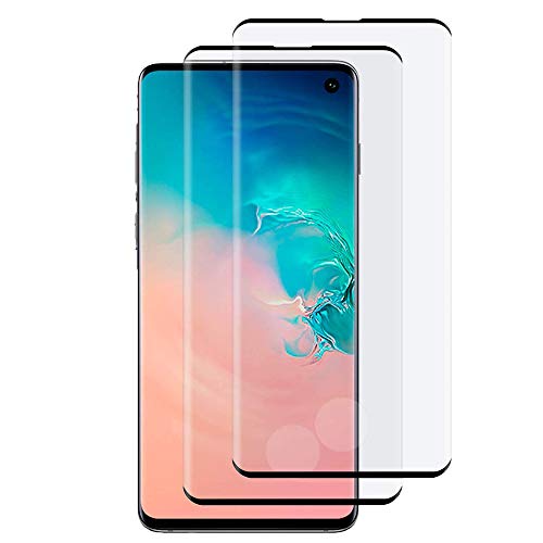 Verre Trempé Samsung Galaxy S10 [2 Pièces], [Dureté 9H] [sans Bulle] [Caméra Arrière Protecteur ] [Compatible avec Le capteur d'empreinte Digitale] Protection écran pour Galaxy S10 Cover