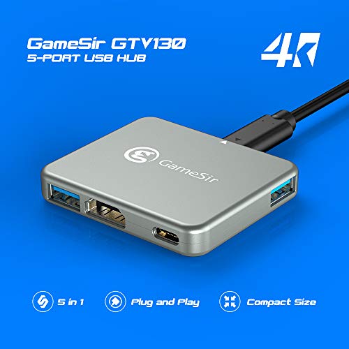 GameSir GTV130 4K HD HDMI USB Type C Hub Adapter for Nintendo Switch