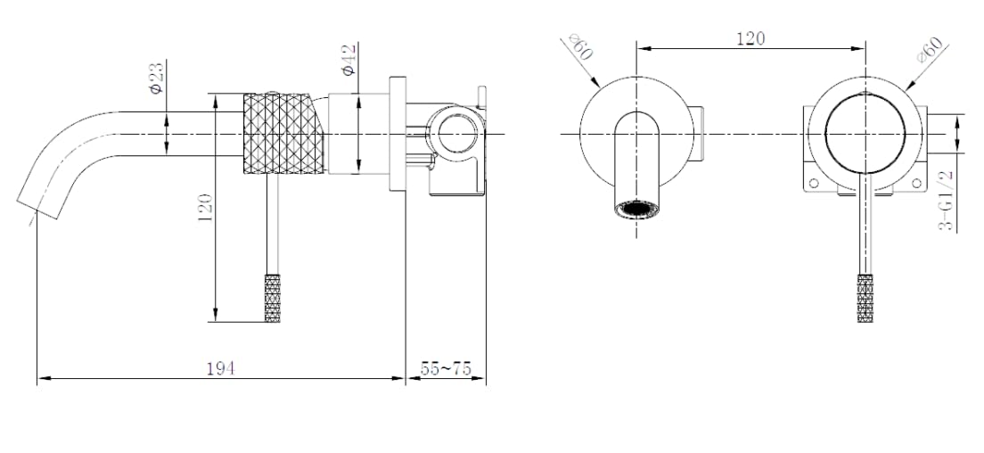 IMEX GLG053 GÉNOVA Monomando Empotrado Lavabo Cromo
