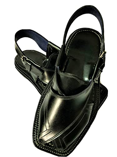 Men’s Peshawari Handmade Leather Sandal/Chappal/Flip Flop with Beautiful Border Lining