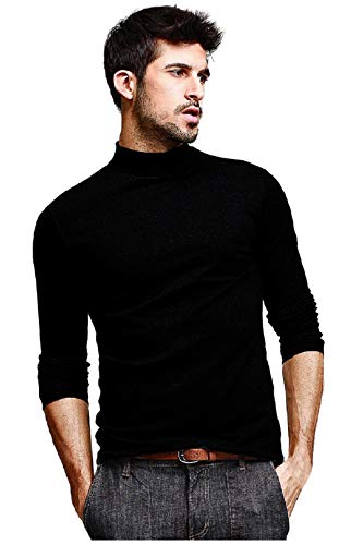 Image of DENIMHOLIC Men's Cotton Full Sleeve High Neck T-Shirt